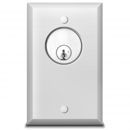 SDC, 800AL Series Vandal Resistant Key Switch Assembly, Single Gang
